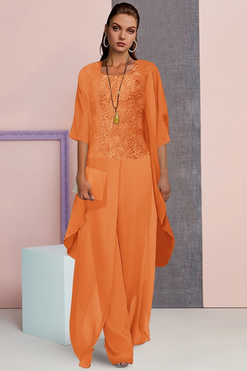 Chiffon Mother of the Bride Pantsuits with Jacket