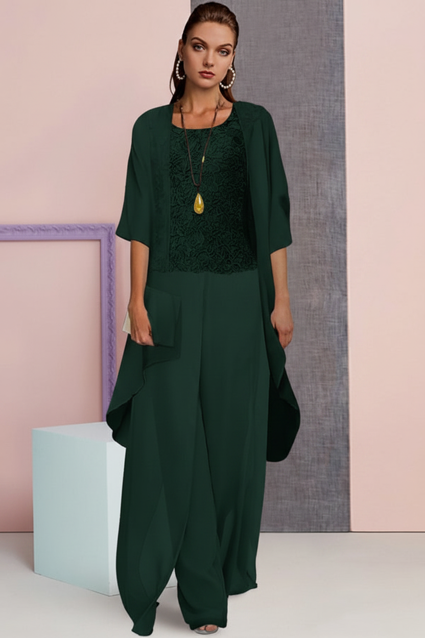 Chiffon Mother of the Bride Pantsuits with Jacket
