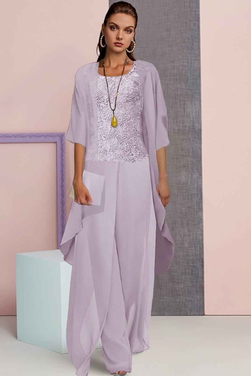 Chiffon Mother of the Bride Pantsuits with Jacket