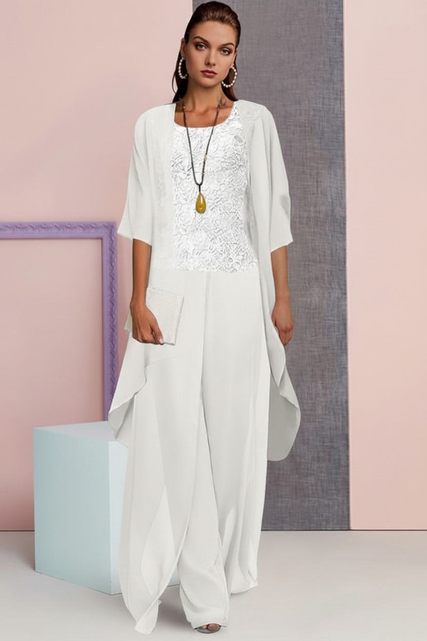 Chiffon Mother of the Bride Pantsuits with Jacket
