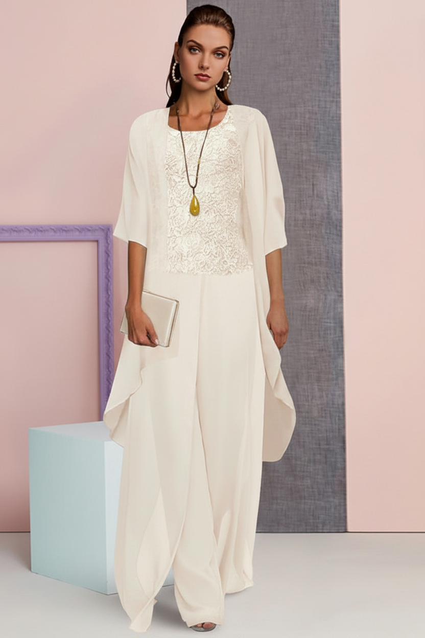 Chiffon Mother of the Bride Pantsuits with Jacket