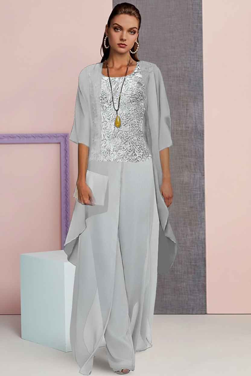Chiffon Mother of the Bride Pantsuits with Jacket