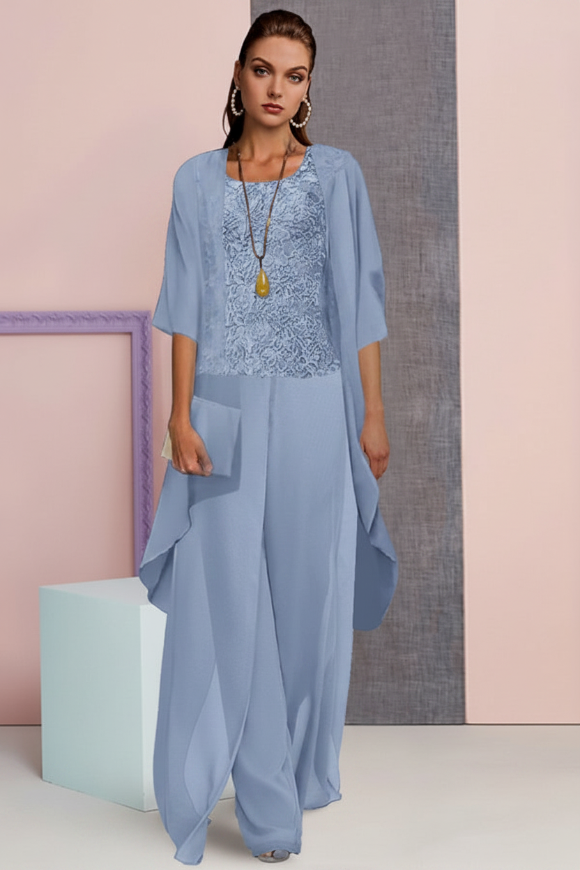 Chiffon Mother of the Bride Pantsuits with Jacket