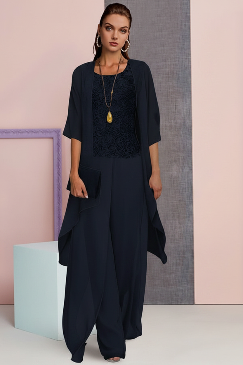 Chiffon Mother of the Bride Pantsuits with Jacket