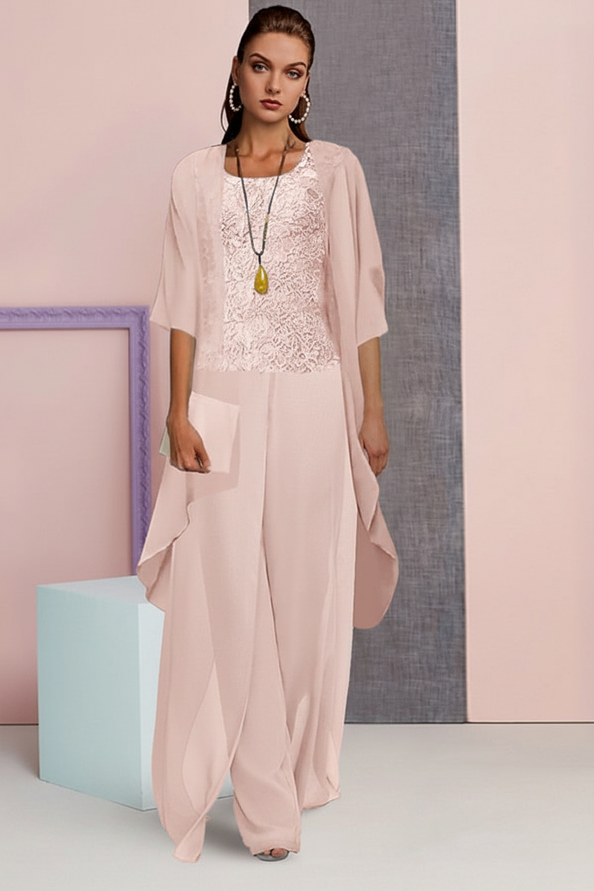 Chiffon Mother of the Bride Pantsuits with Jacket