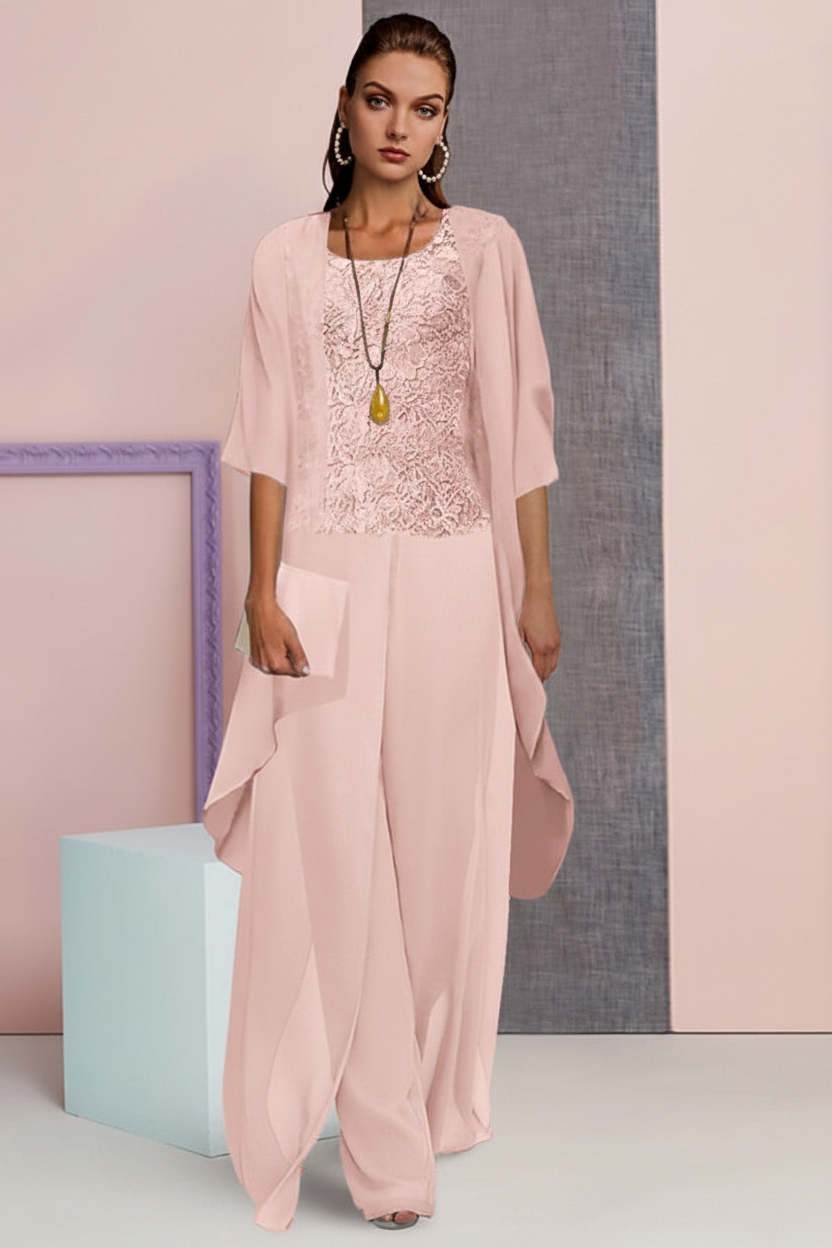 Chiffon Mother of the Bride Pantsuits with Jacket