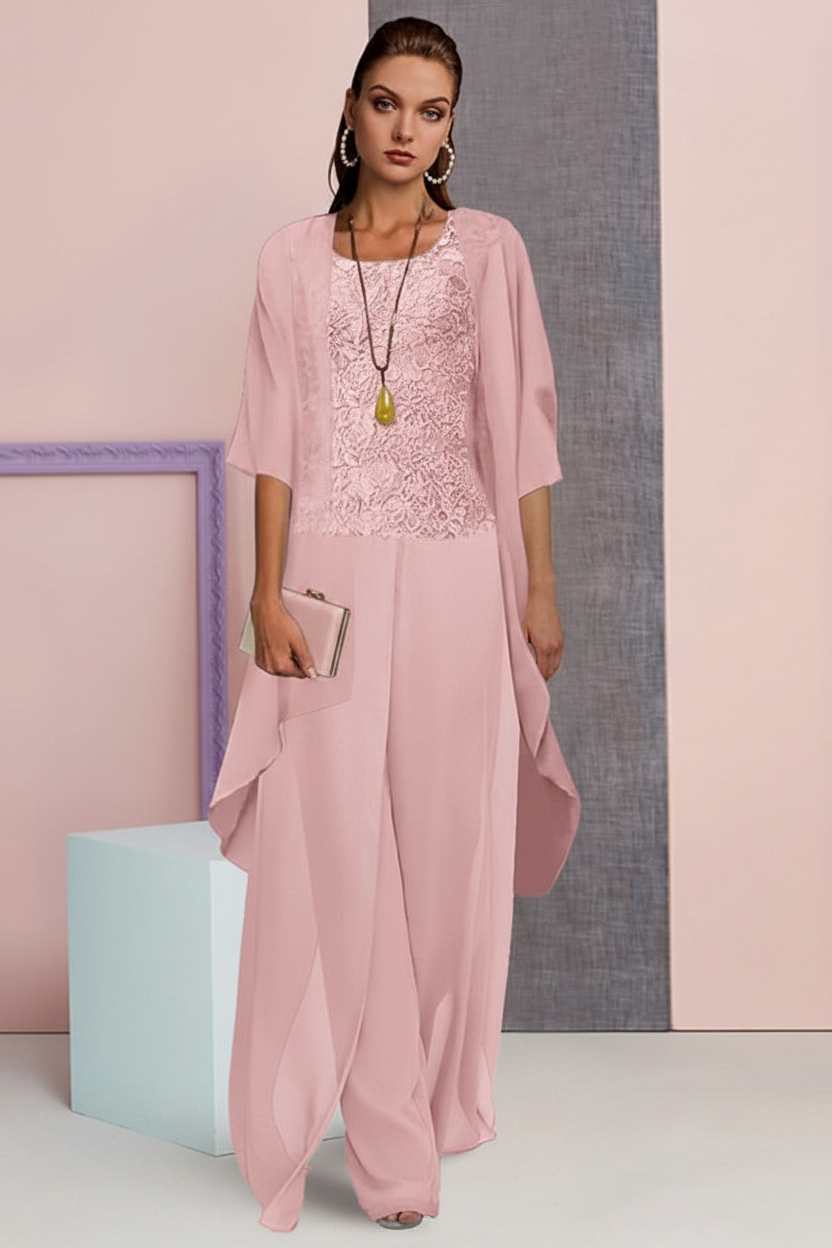 Chiffon Mother of the Bride Pantsuits with Jacket