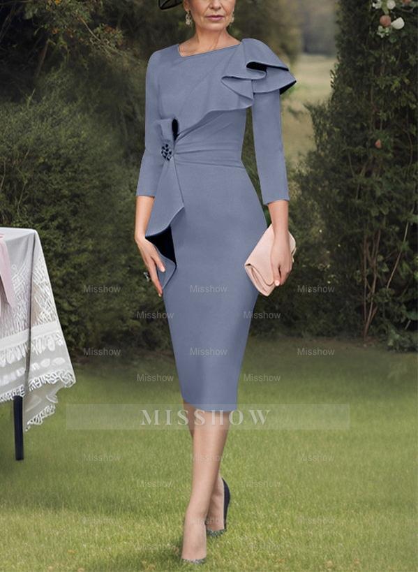 Column/Sheath Mother of the Bride Ruffled Dresses