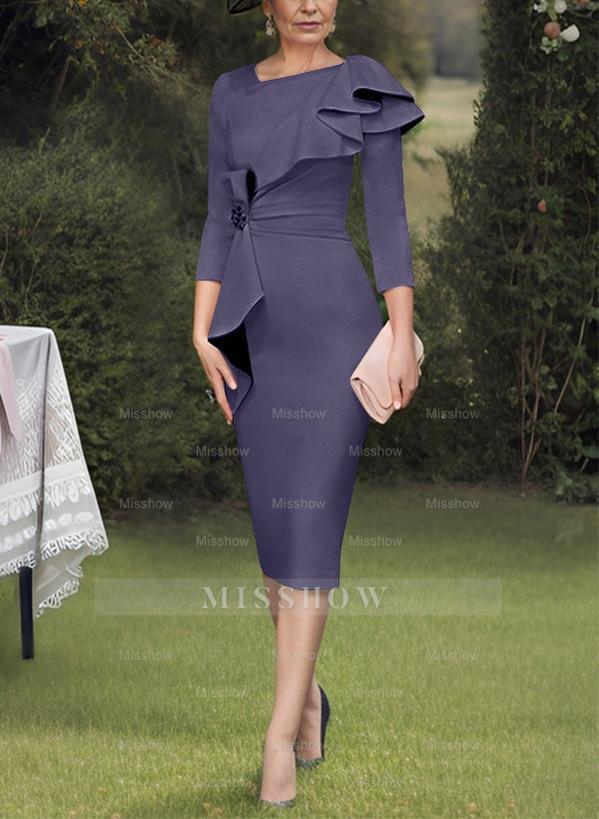 Column/Sheath Mother of the Bride Ruffled Dresses