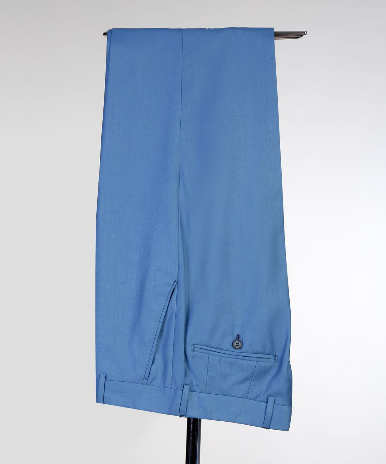 Contemporary Blue Two-Piece Notched Lapel Prom Men’s Suits