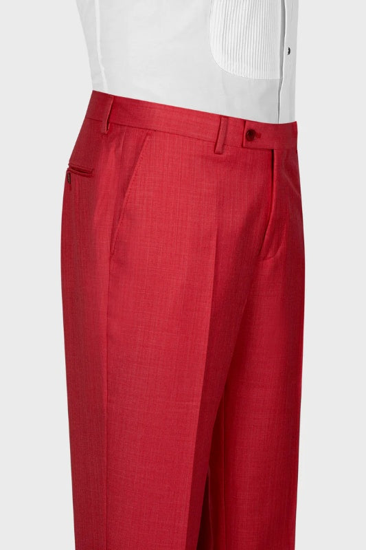 Crimson Peaked Lapel Wedding Men's Suit