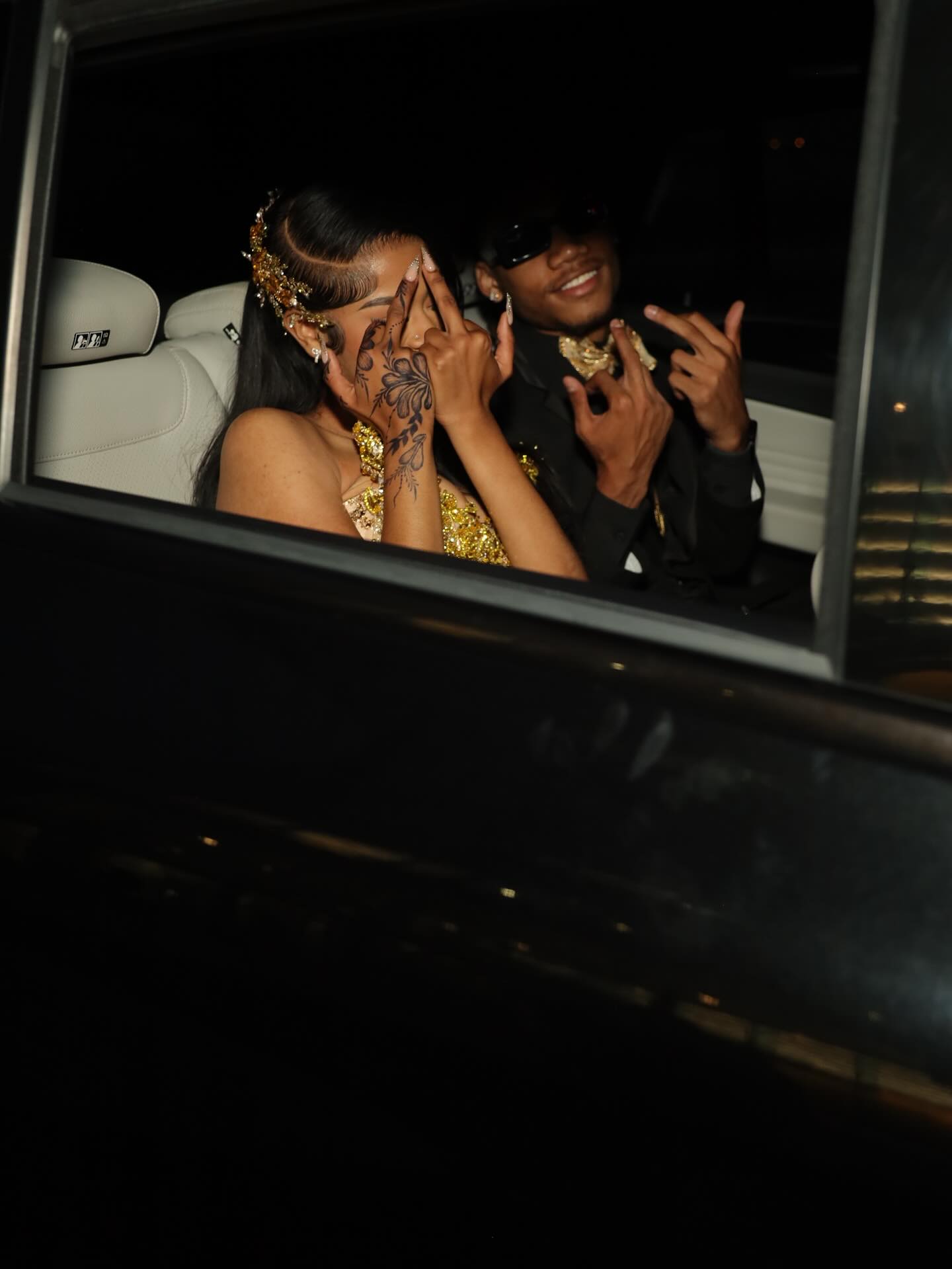 Designer Gold Sweetheart Sleeveless Mermaid Prom Dress with Beaded Appliques and Slit