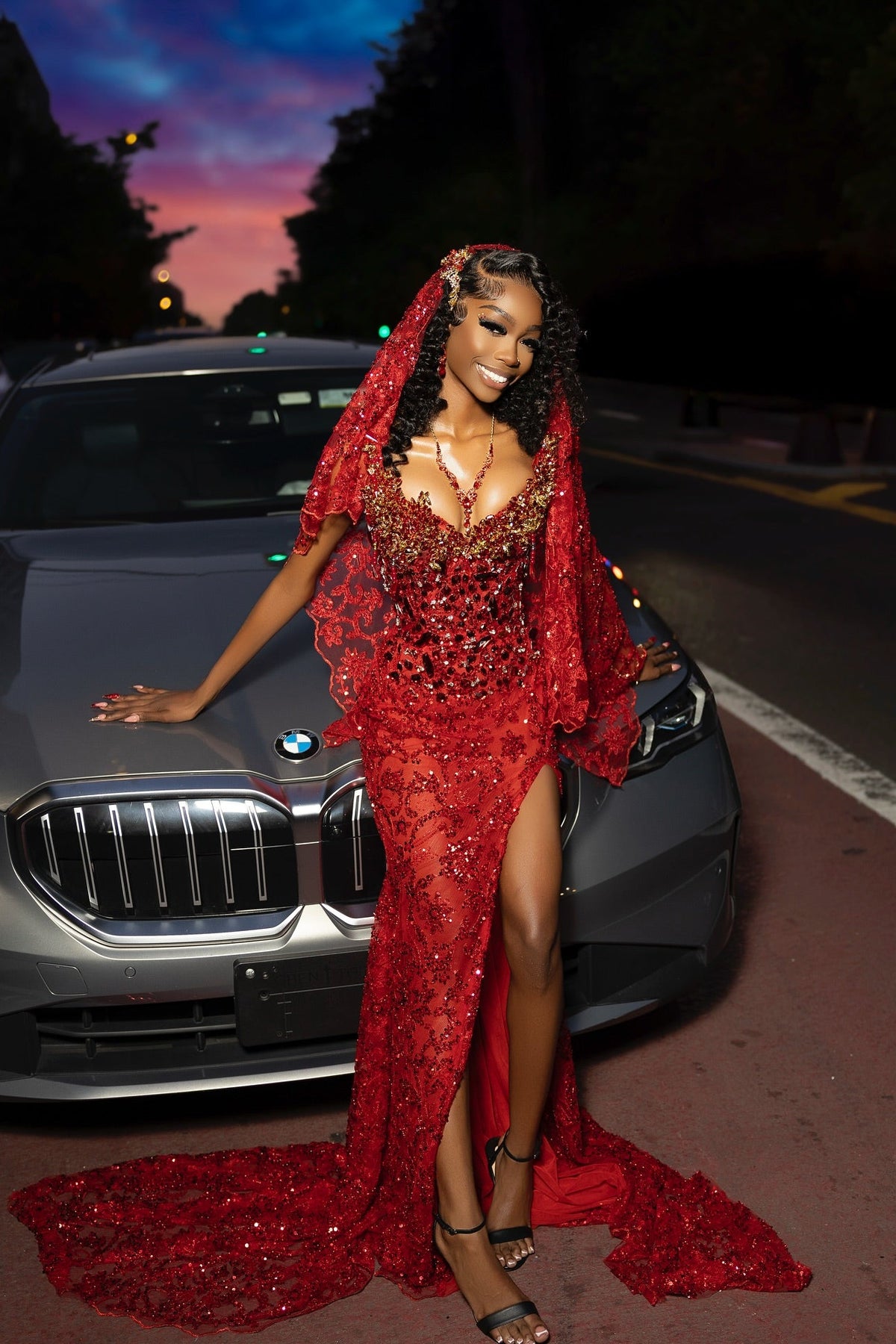 red high neck mermaid prom dress Chic High Neck Beadings Red Long Prom Dresses Backless Mermaid Prom/Ev Anna PromDress