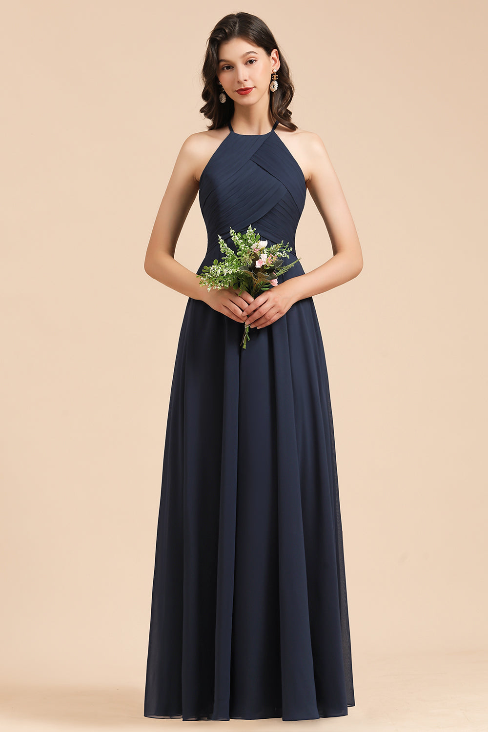 Elegant A-Line Sleeveless V-Neck Ruffle Chiffon Lace Bridesmaid Dresses Elegant A-Line Sleeveless V-Neck Ruffle Chiffon Lace Bridesmaid Dresses
