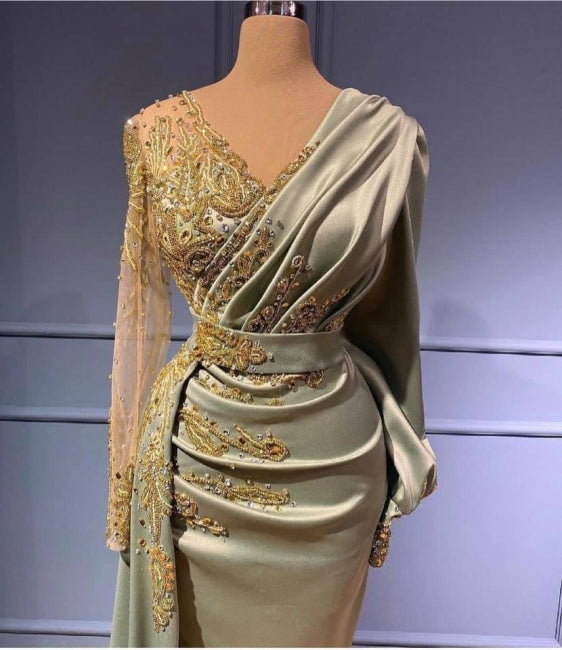 Elegant Evening Dresses with Sleeves Long Prom Evening Dresses