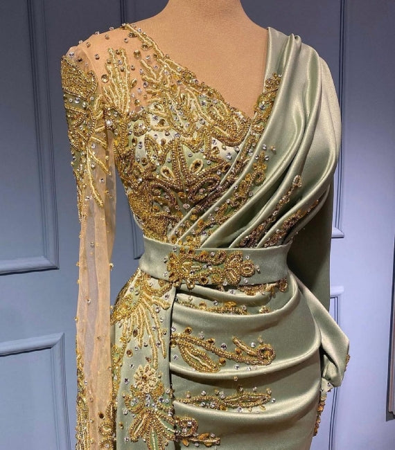 Elegant Evening Dresses with Sleeves Long Prom Evening Dresses