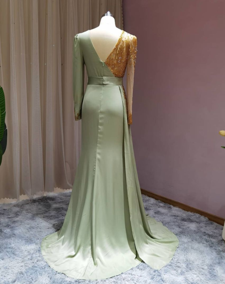 Elegant Evening Dresses with Sleeves Long Prom Evening Dresses