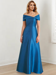 Elegant Floor-Length Off-the-Shoulder Mother of the Bride A-Line/Princess Dresses