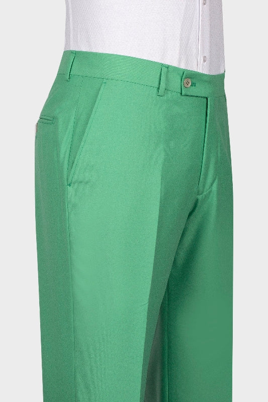 Elegant Green Shawl Collar Double-Breasted Wedding Attire