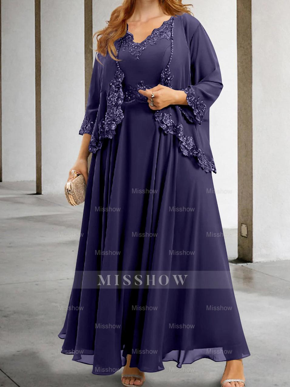 Elegant Mother of the Bride A-Line/Princess Dresses Featuring Applique & Sequins