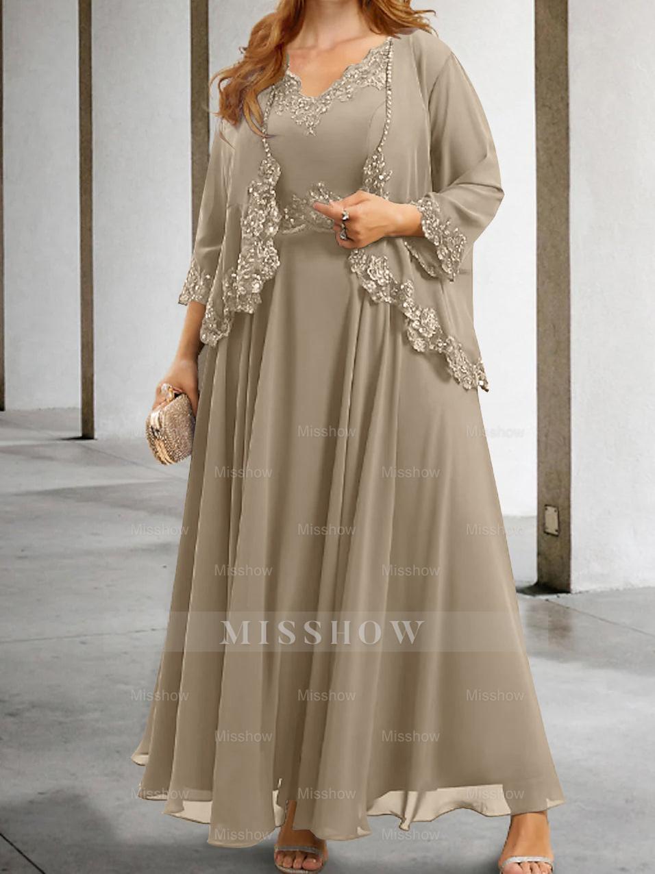 Elegant Mother of the Bride A-Line/Princess Dresses Featuring Applique & Sequins