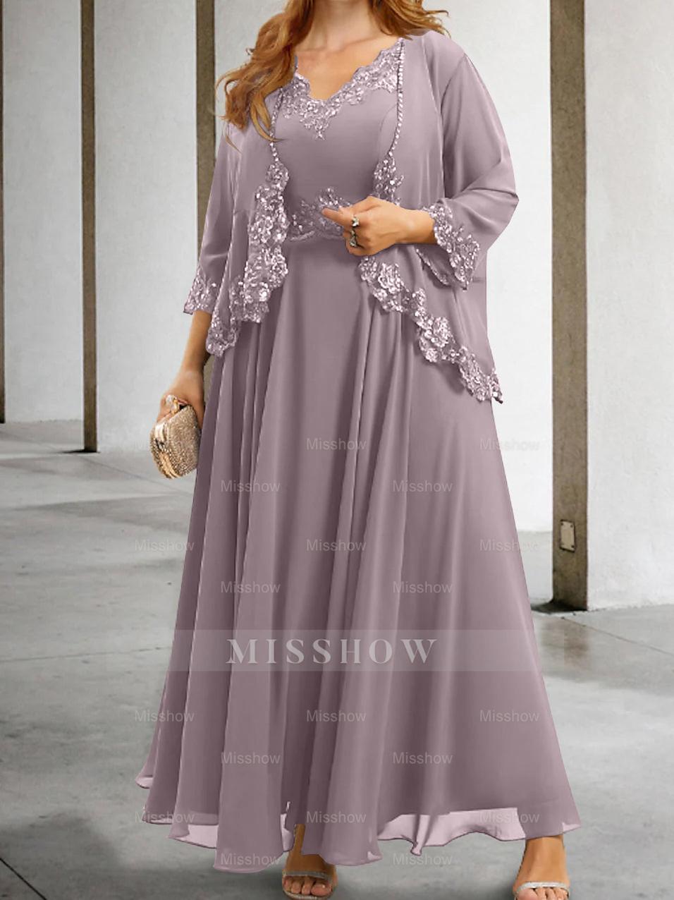 Elegant Mother of the Bride A-Line/Princess Dresses Featuring Applique & Sequins