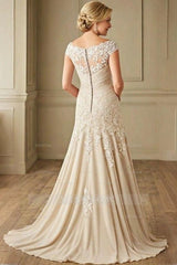 Elegant Portrait Sleeveless A-Line Mother Of The Bride Dress with Appliques