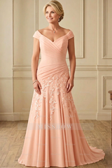 Elegant Portrait Sleeveless A-Line Mother Of The Bride Dress with Appliques