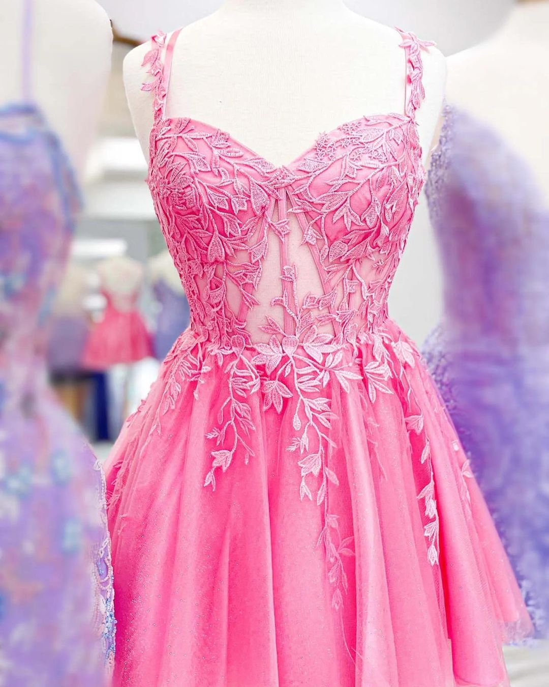 Mermaid One-shoulder Short Pink Bridesmaid Dresses, BD1065