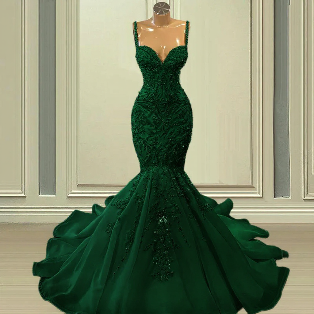 Elegant Sleeveless Sweetheart Lace Mermaid Wedding Dress