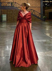 A Line Princess V Neck Mother Of The Bride Dresses