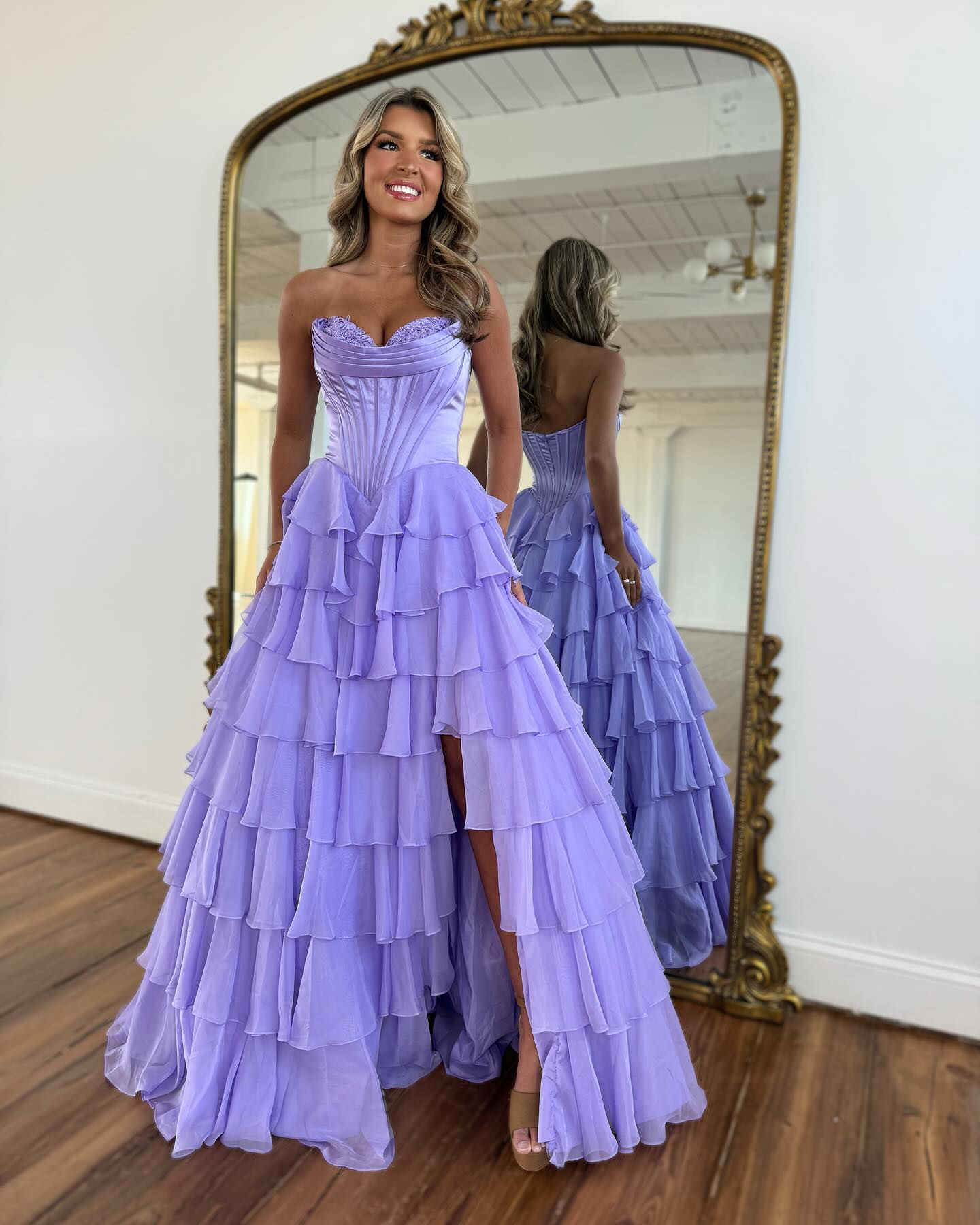 Eye-Catching Fuchsia A-Line Sweetheart Sleeveless Prom Dress with Front Split