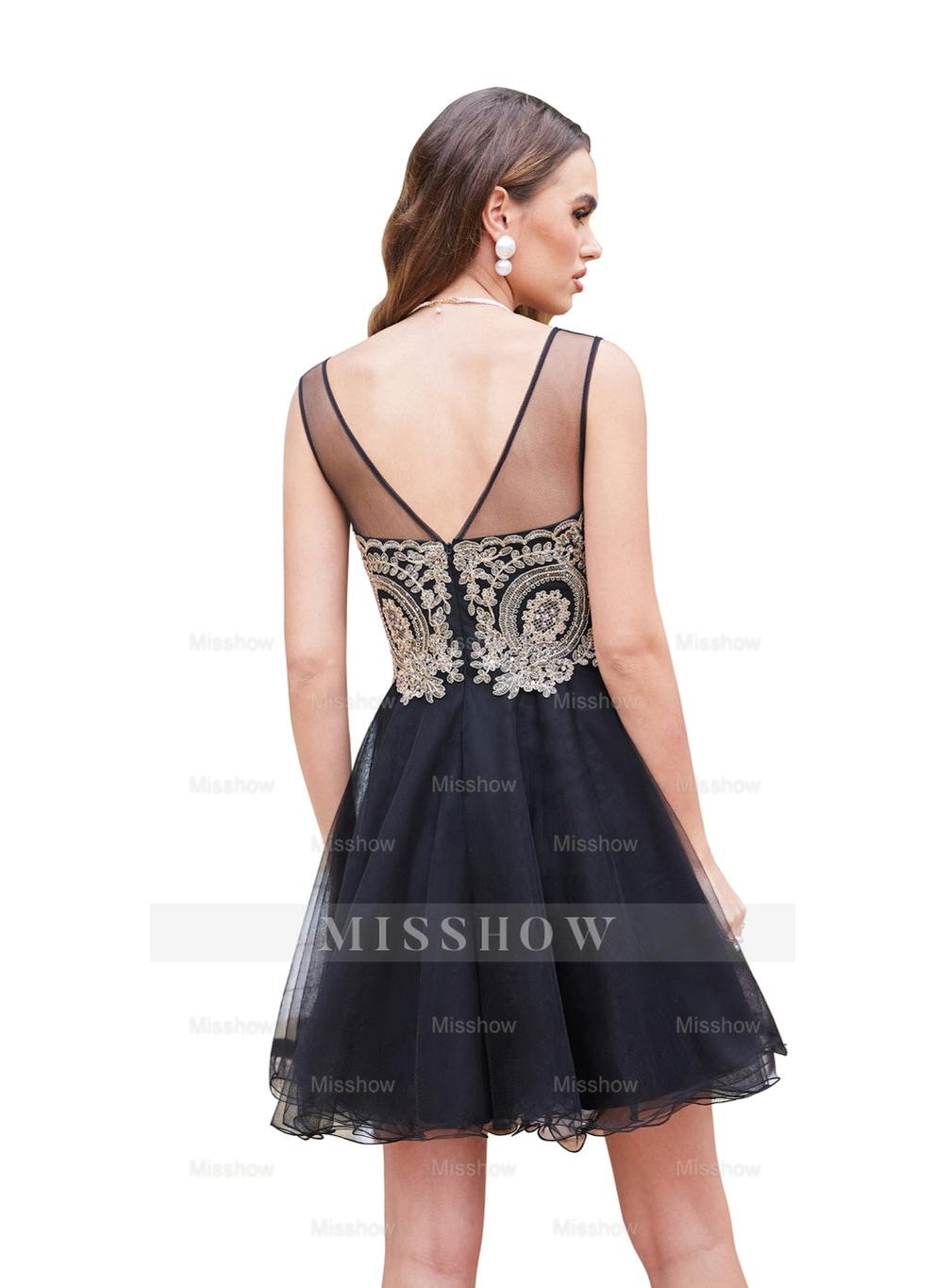 Fabulous A-line Crew Sleeveless Gold Lace Appliques Knee Length Dress Royal Blue / XL Fabulous A-line Crew Sleeveless Gold Lace Appliques Knee Length Dress Royal Blue / XL