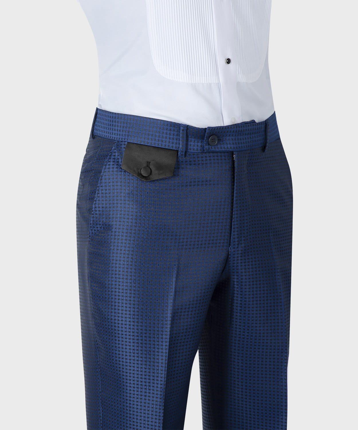 Fashion Navy Double-Breasted Shawl Collar Wedding Suit