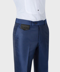 Fashion Navy Double-Breasted Shawl Collar Wedding Suit