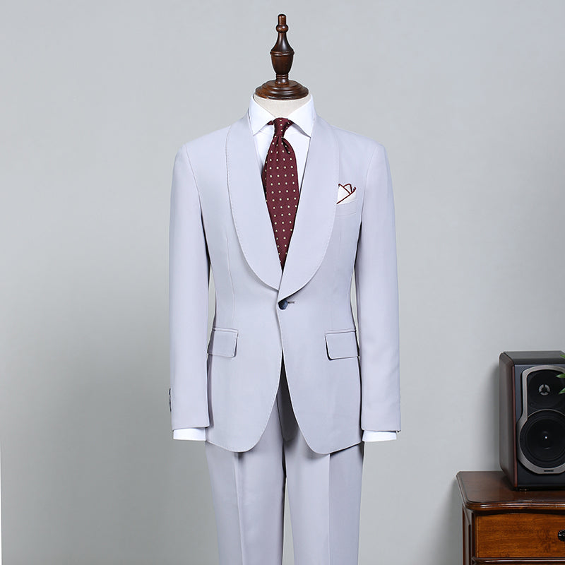 Fashionable Blue Two Pieces Custom Wedding Suit for Grooms