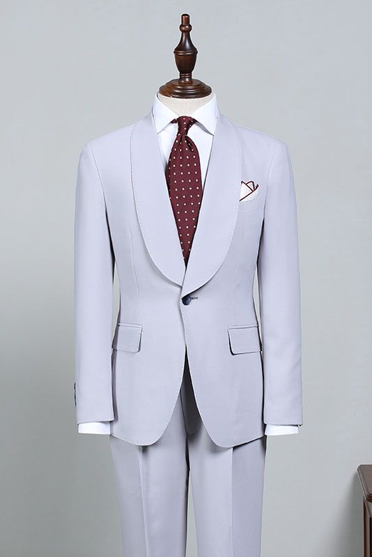 Fashionable Blue Two Pieces Custom Wedding Suit for Grooms