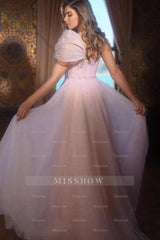 Fashionable Pink One Shoulder Sleeveless A-Line Prom Dress with Sequins and Slit