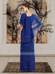 Floor-Length Bateau Neck Mother of the Bride Sheath/Column Dresses