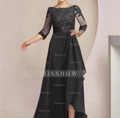 Floor-Length Mother of the Bride A-Line Princess Scoop Dresses