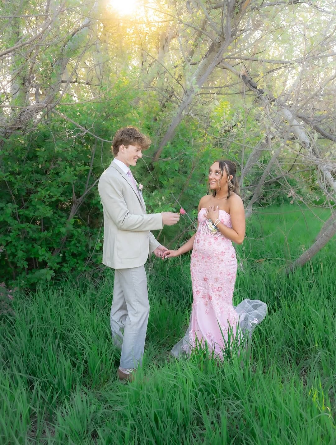 Girly Pink Sleeveless Strapless Mermaid Prom Dress with Appliques