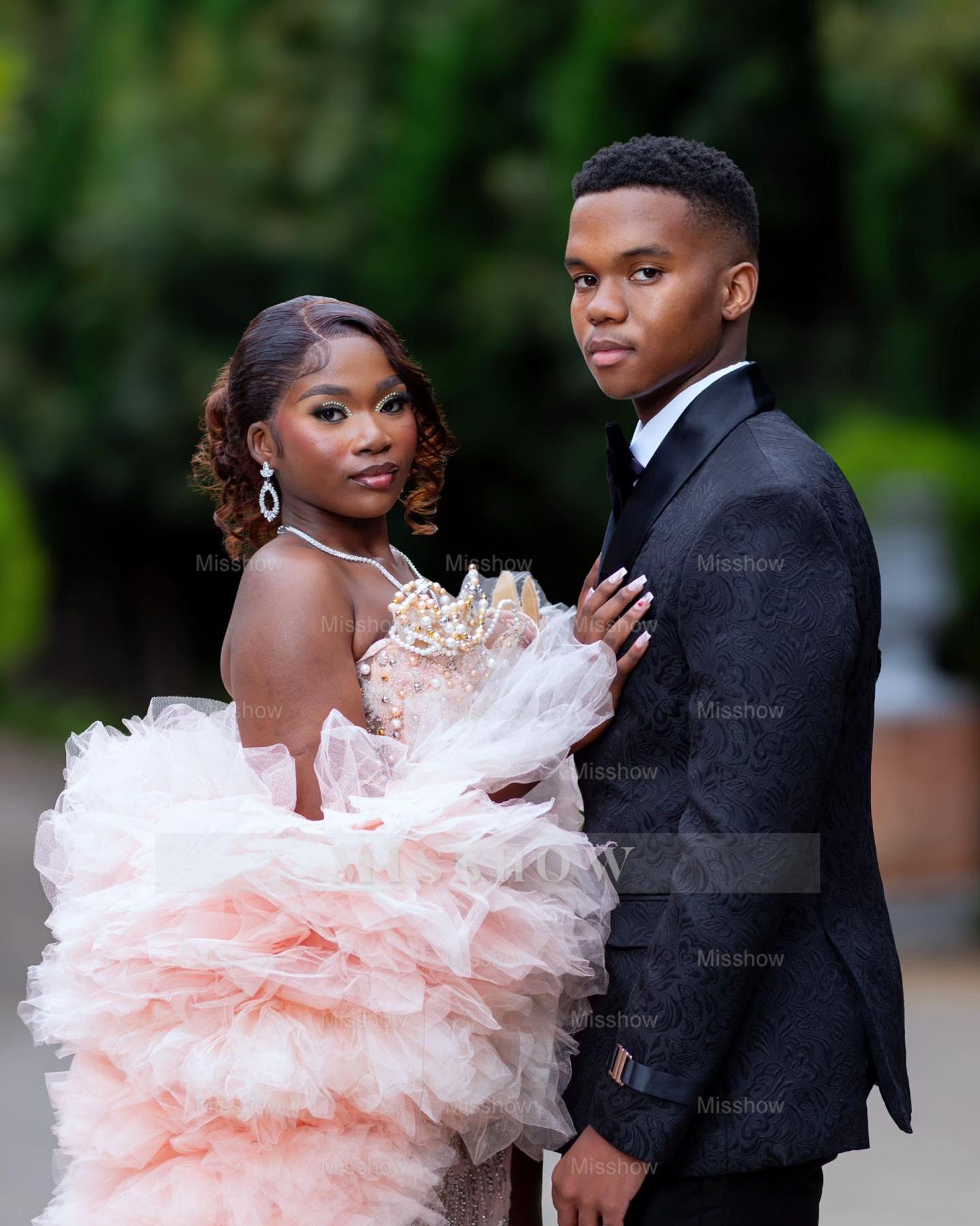 Glamorous Long Pink Sweetheart Sleeveless Mermaid Prom Dress with Slit and Detachable Train