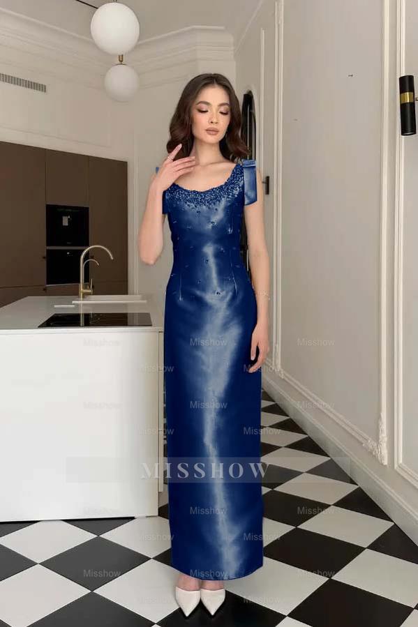 Glamorous Straps Sleeveless Long Formal Dress With Appliques Beading