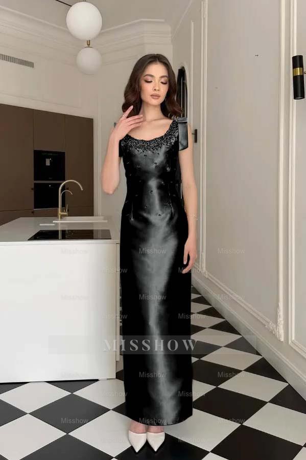 Glamorous Straps Sleeveless Long Formal Dress With Appliques Beading