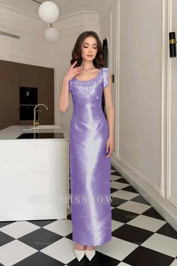 Glamorous Straps Sleeveless Long Formal Dress With Appliques Beading