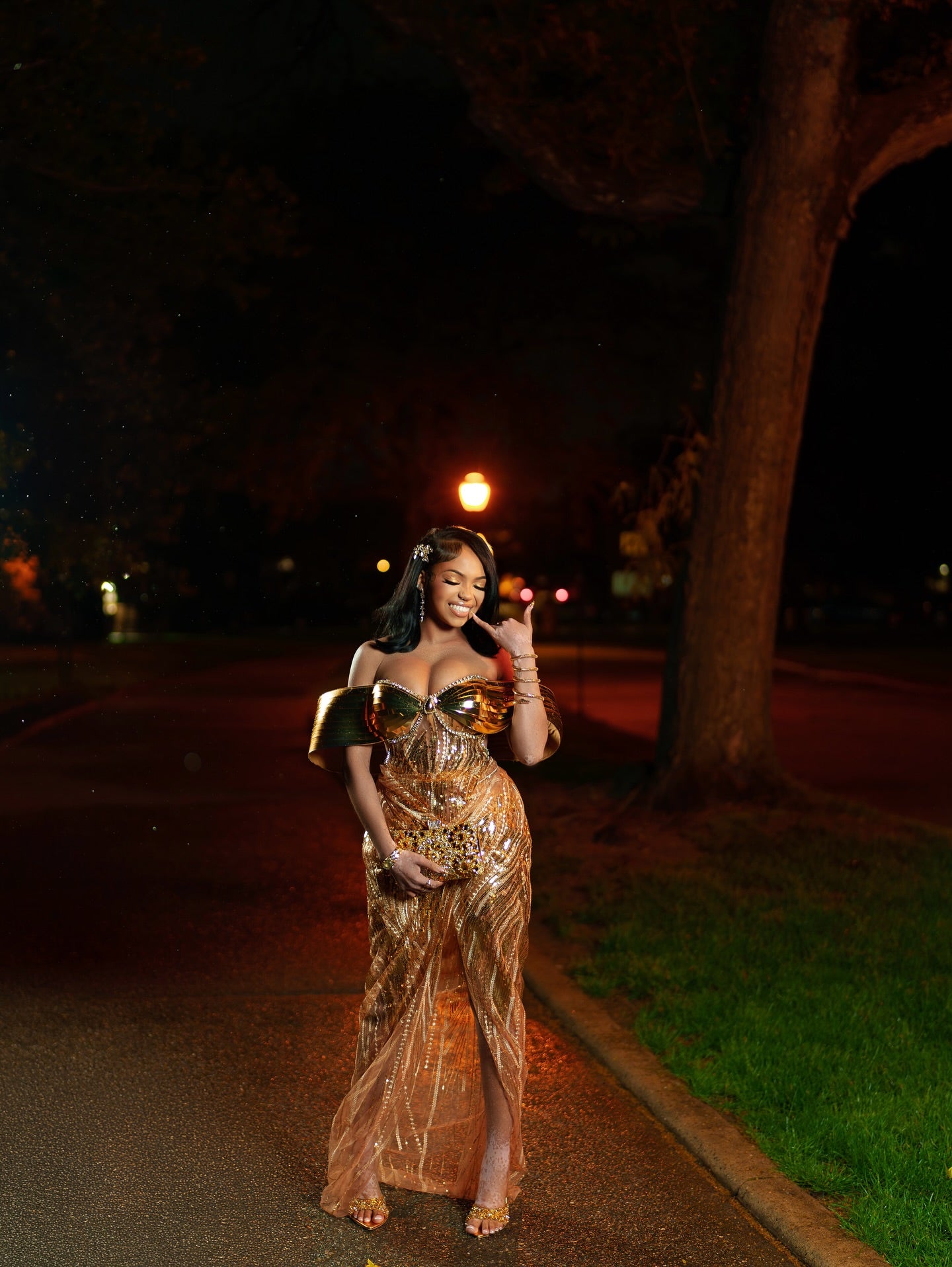 metallic dress with train Gold Mermaid Prom Dress Off Shoulder Sweetheart Structured Metallic Gold  Fold Collar All-Over Sequin Geometric Wave Rhinestone High Split Sweep Train