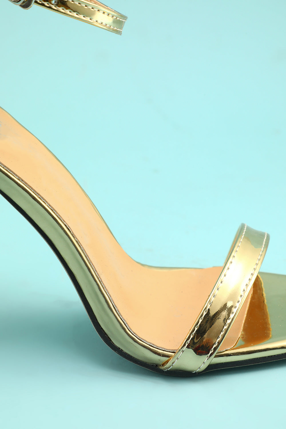 Gold Stiletto Sandal Prom Heel