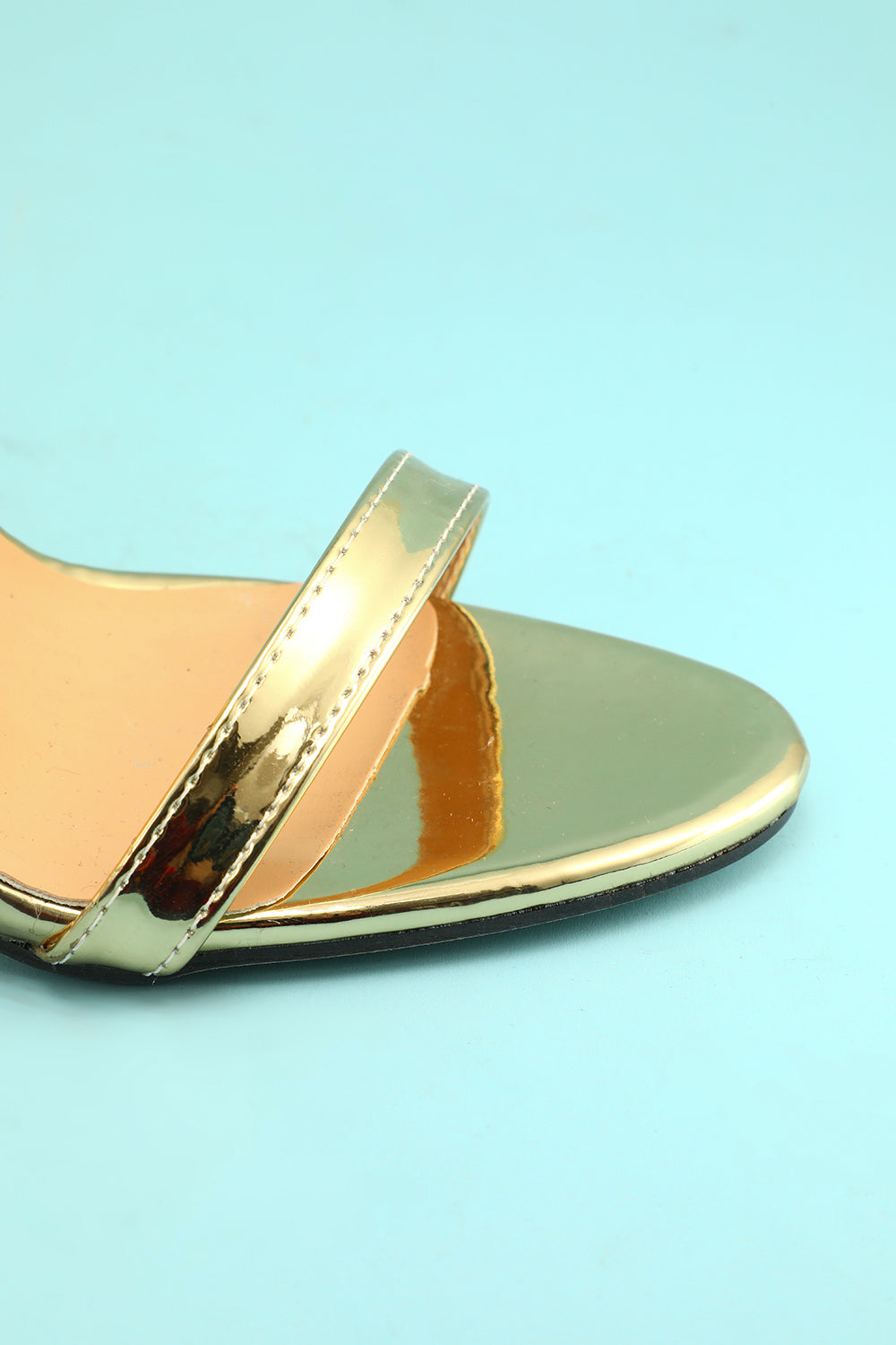 Gold Stiletto Sandal Prom Heel