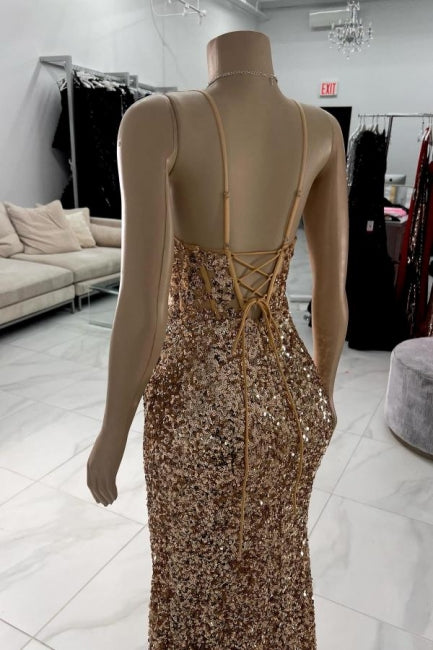 Gorgeous Column Tulle Spaghetti Straps Sleeveless Prom Evening Dresses With Rhinestone