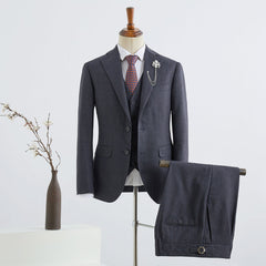 Gorgeous Dark Gray Three Pieces Slim Fit Formal Men’s Suit